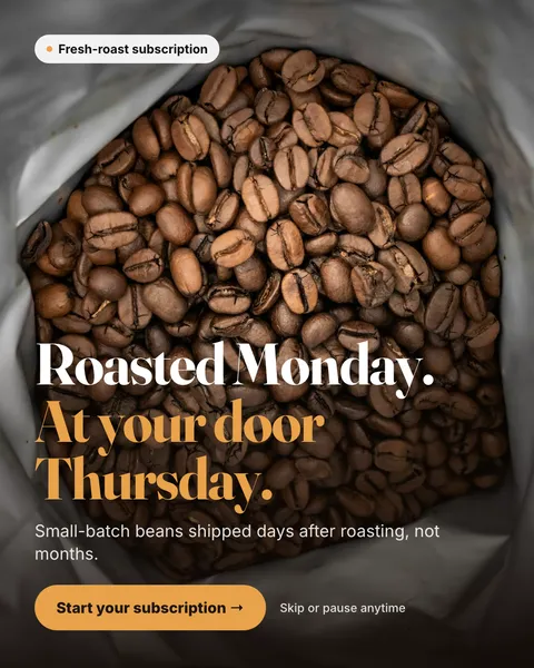 Meta ad for a coffee subscription brand