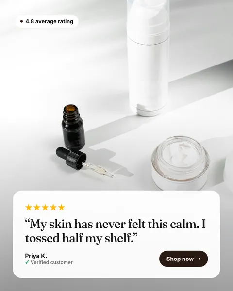 Meta ad for a skincare brand